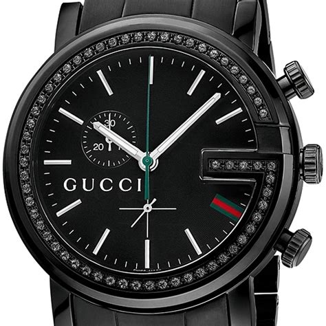 mens black gucci watch|men's black diamond Gucci watch.